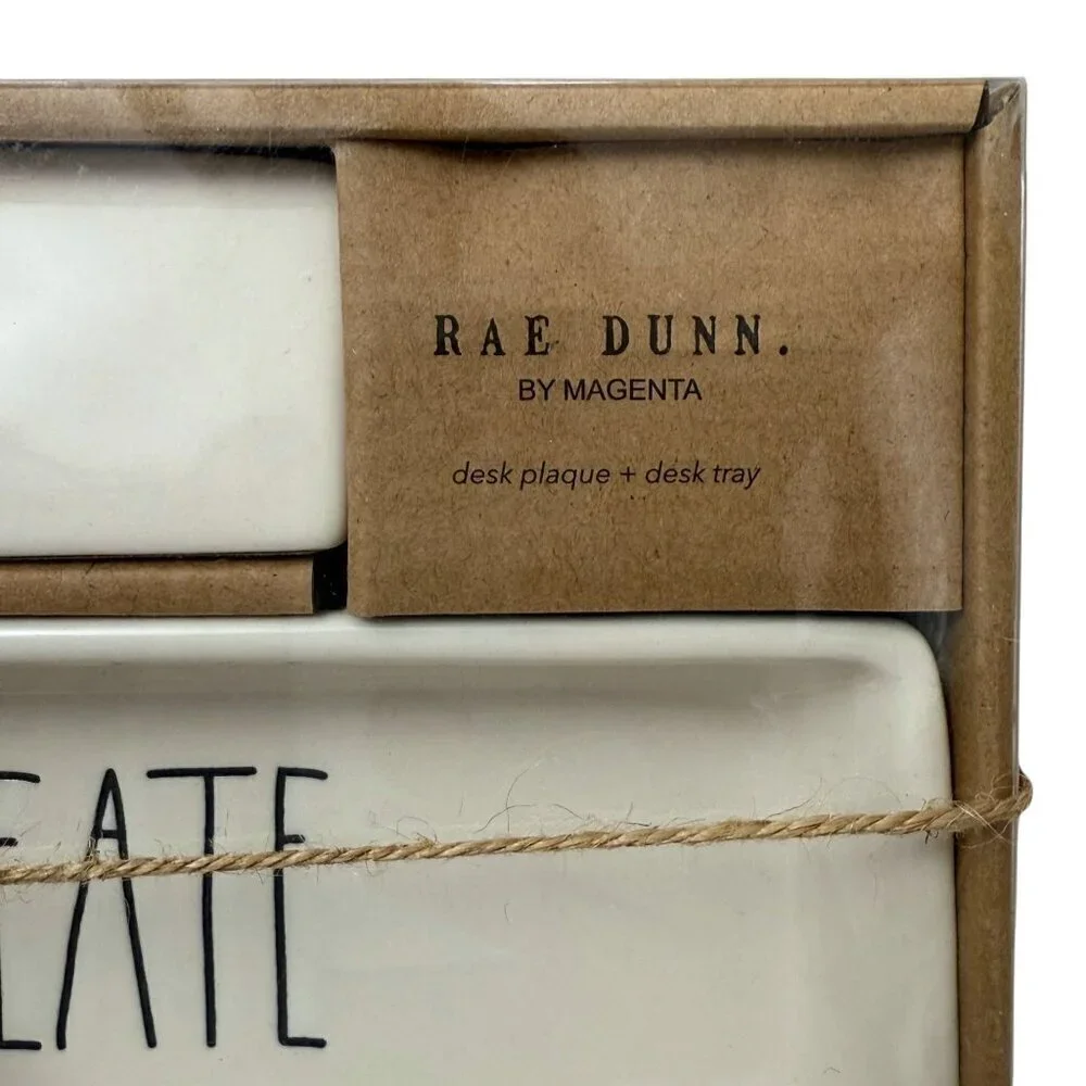 RAE DUNN Desk Set Dream Big and Create Ceramic Accessories By Magenta NWT